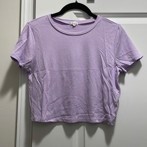 Garage crop top; size L; color: purple
